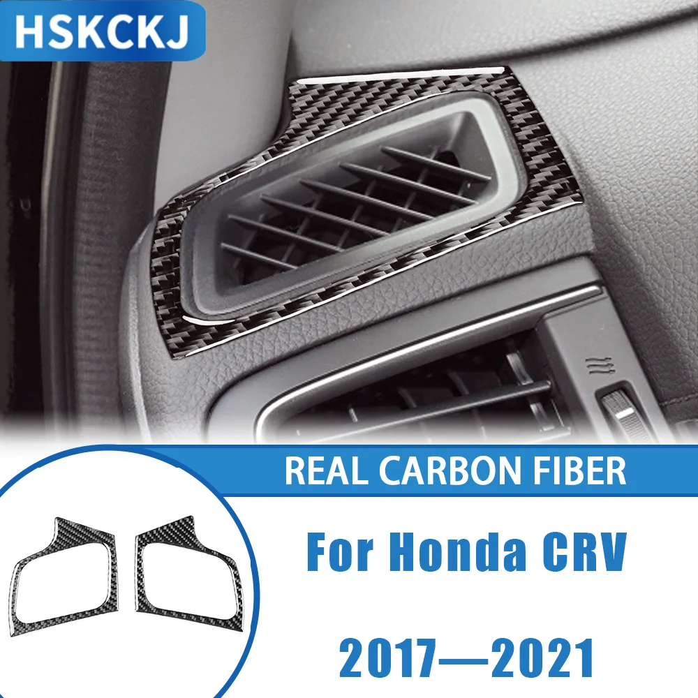 

Carbon Fiber Dashboard Air Vent Outlet Panel For Honda CRV 2017—2021 Car Accessories Interior Cover Trim Sticker Modification