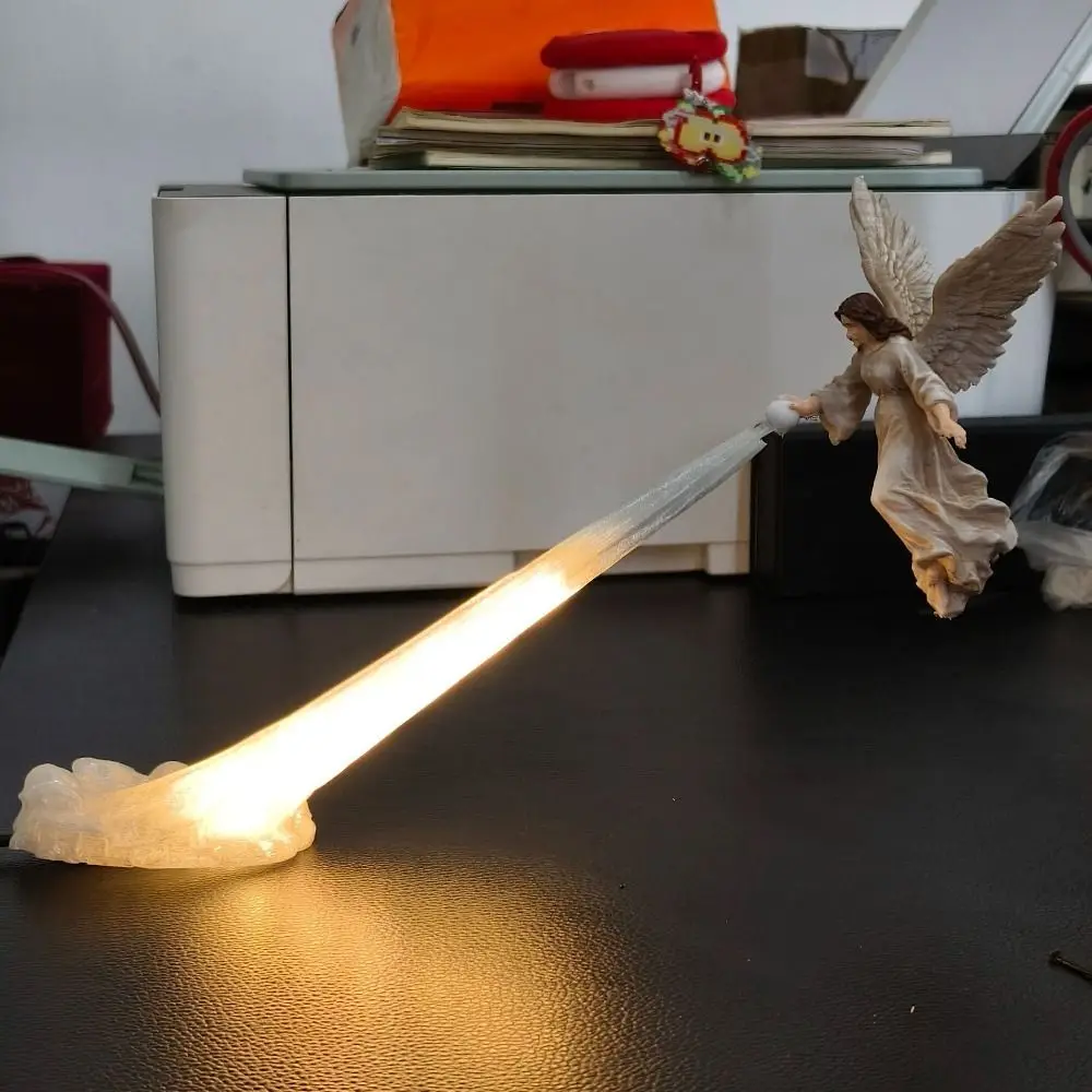 3D Printed Floating Angel Lamp Elegant Creative Angel Bookshelf Beam Decor Whimsical Lightweight Bookshelf Ornament Study Room