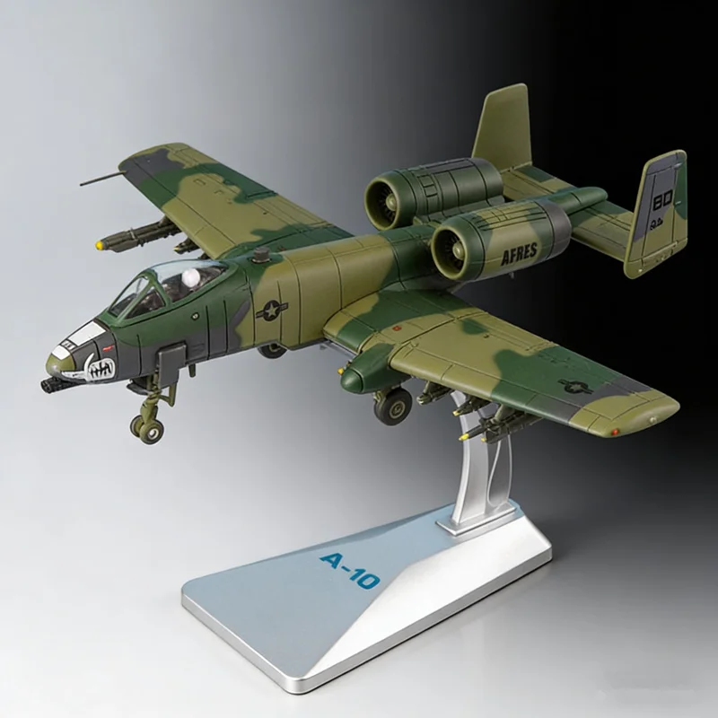 

1:72 Alloy A-10 Warthog Strategic Bomber Fighter Battle Airplane Model Metal Attack Support Aircraft Plane Model Sound Light Toy