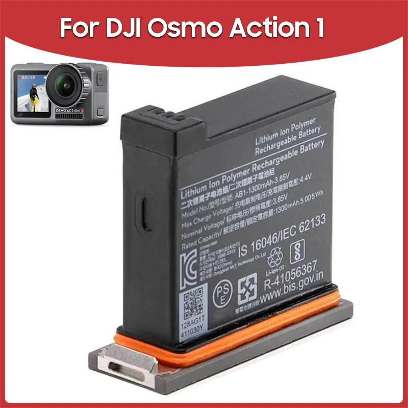 

Rechargeable Battery AB1 1300mAh For DJI Osmo Action1 Osmo Action 1 Rechargeable Battery