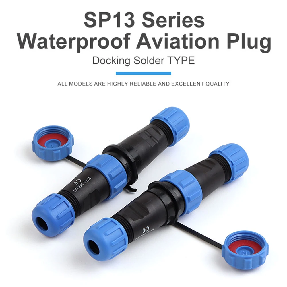 SP13 Docking Type Waterproof Connector 2/3/4/5/6/7/9 Pin Male/Female Aviation Plug & Socket 4-6.5mm Cable Connectors Panel Mount