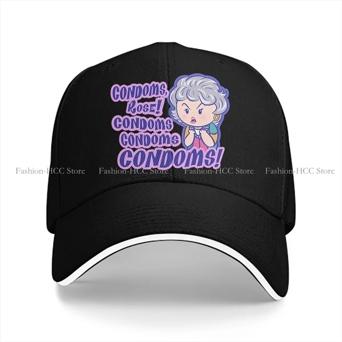 Pure Color Dad Hats CONDOMS Rose Cute Hat Sun Visor Baseball Caps Golden Girls Peaked Cap