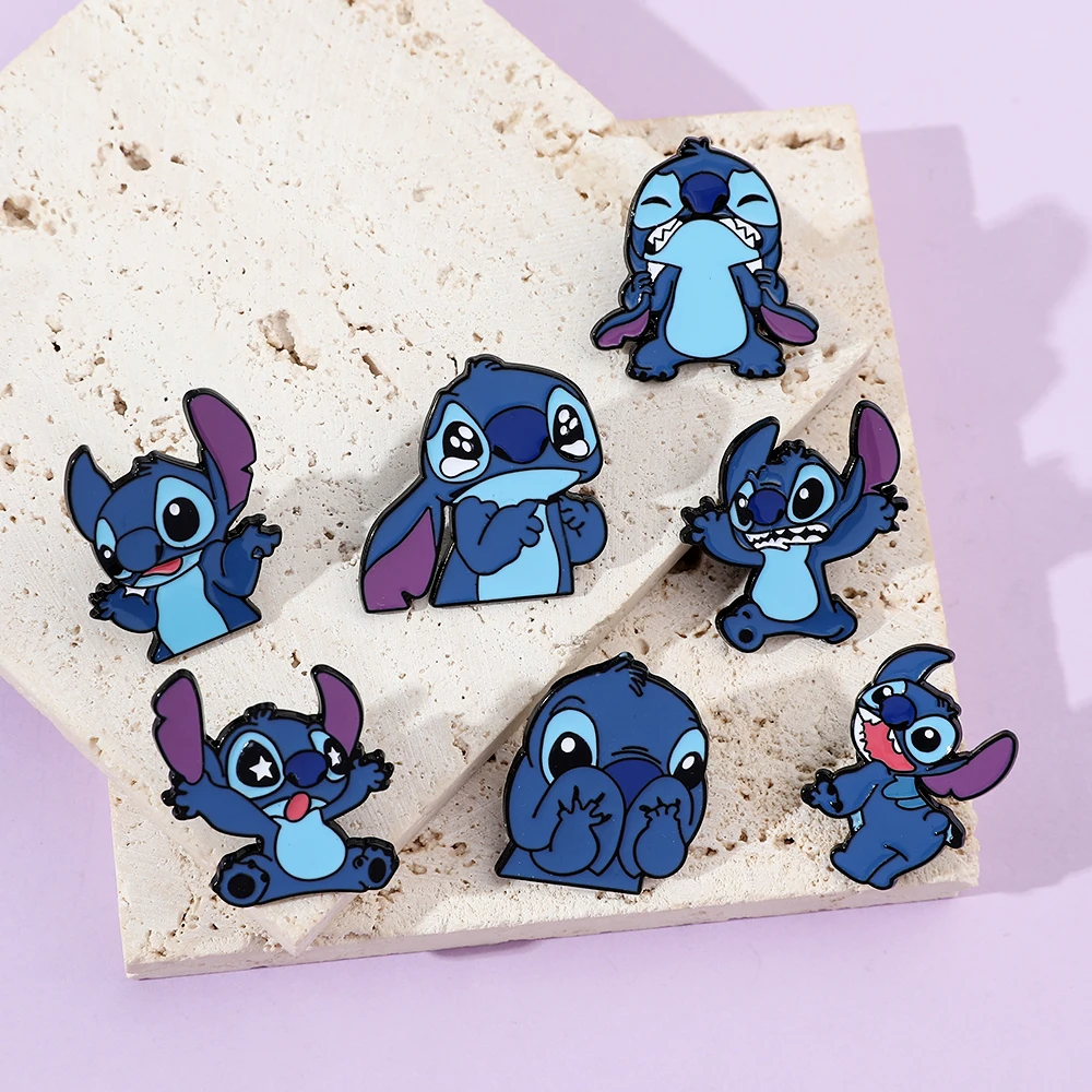 Creative Lilo&Stitch Brooch Personalized Stitch Enamel Pin Backpack Clothing Jewelry Metal Badge Accessories Gift 2025 image 4