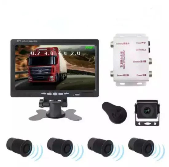 

Помощь при движении задним ходом грузовика, 4 датчика обнаружения 5 м, 7-дюймовый дисплей, датчик парковки задним ходом