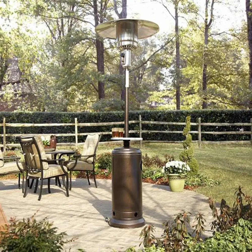 Outdoor Patio Heater Propane Gas Standing Garden Heater 48000BTU CSA Certified Steel Base Stable and Safe Firepit Event Camping