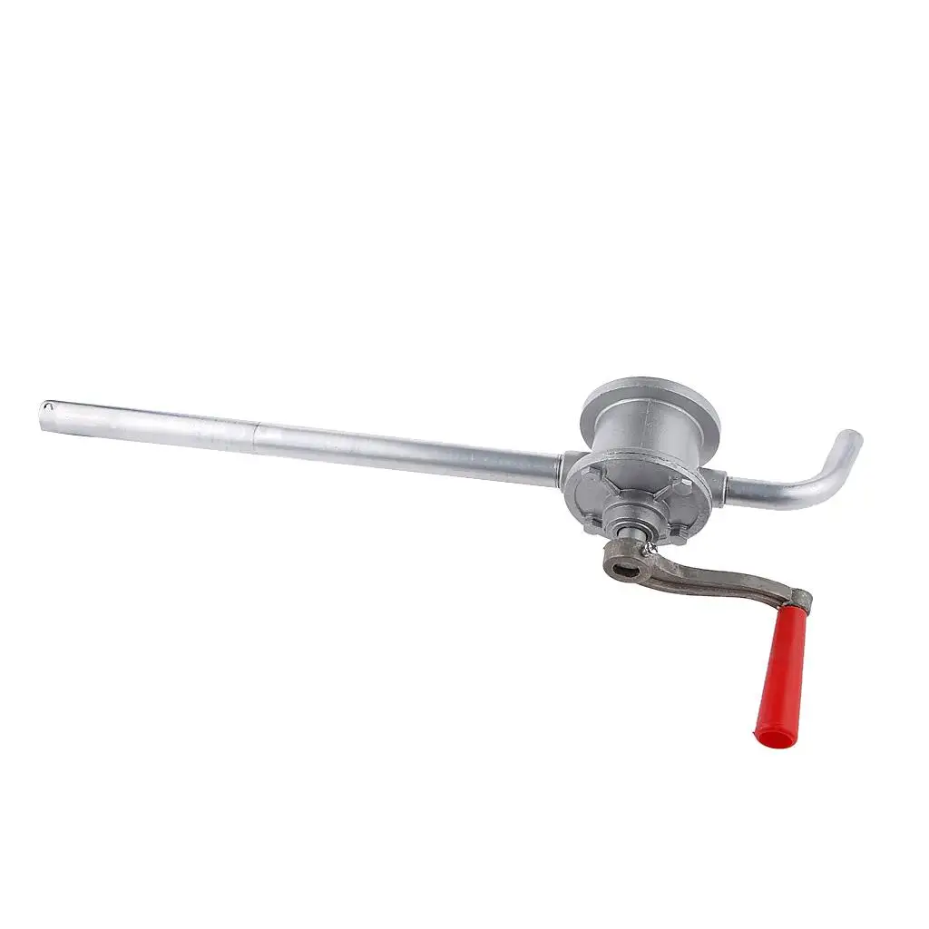 Aluminum Hand Crank Fuel Transfer Pump Manual Oil Pump Lever Dispenser High Flow for Oil Drum Home Use