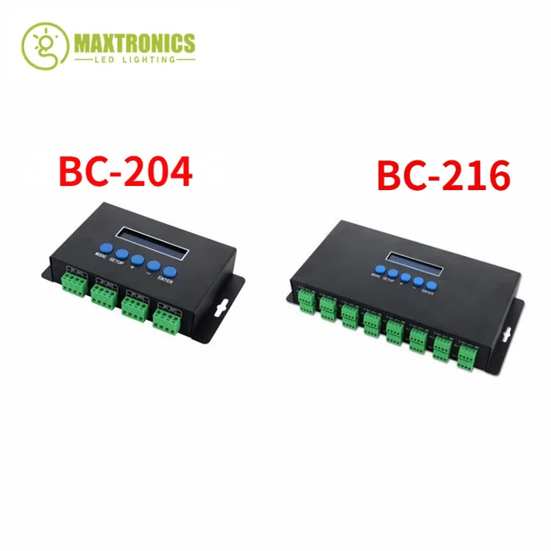 DC5V-24V BC-204 BC-216 Artnet Eternet to SPI/DMX Led Pixel Light Controller Output 4Channels 16channels For WS2811 2812 LED Lamp