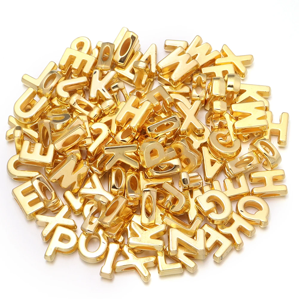45g/Set Bunte Buchstaben-Acrylperlen Alphabet Lose Abstandsperlen für Schmuckherstellung DIY Halsketten- und Armbandzubehör