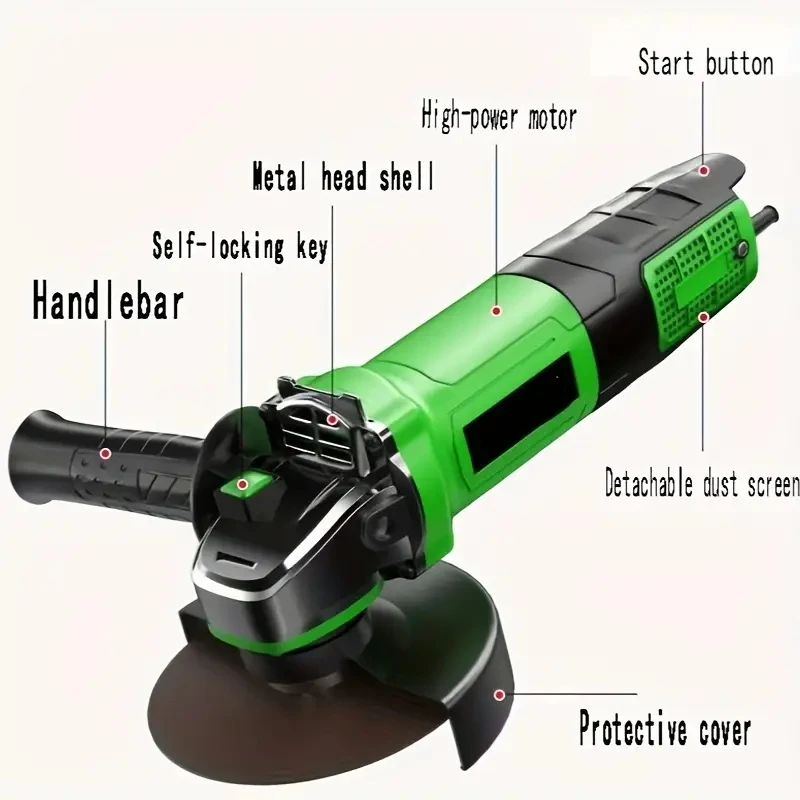 2500w electric angle grinder, 4-meter line length grinder, high-power sanding machine, polishing machine