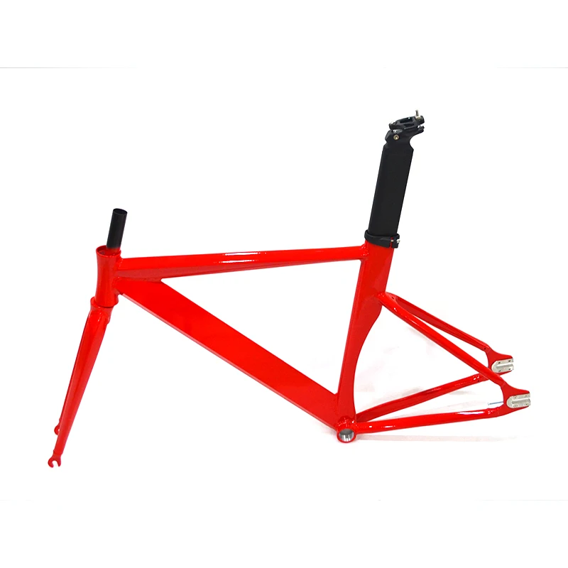 Fixie Bike Aluminum Alloy Frame Set, Single Speed Frameset, Bicycle Fork, 700C, 48mm, 52mm, 56mm, AL6061