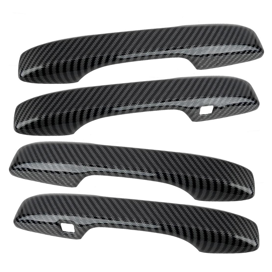 

1 Set Exterior Door Handle Cover Trim Fit for Honda CR-V 2023-2024 Black Carbon Fiber Style ABS