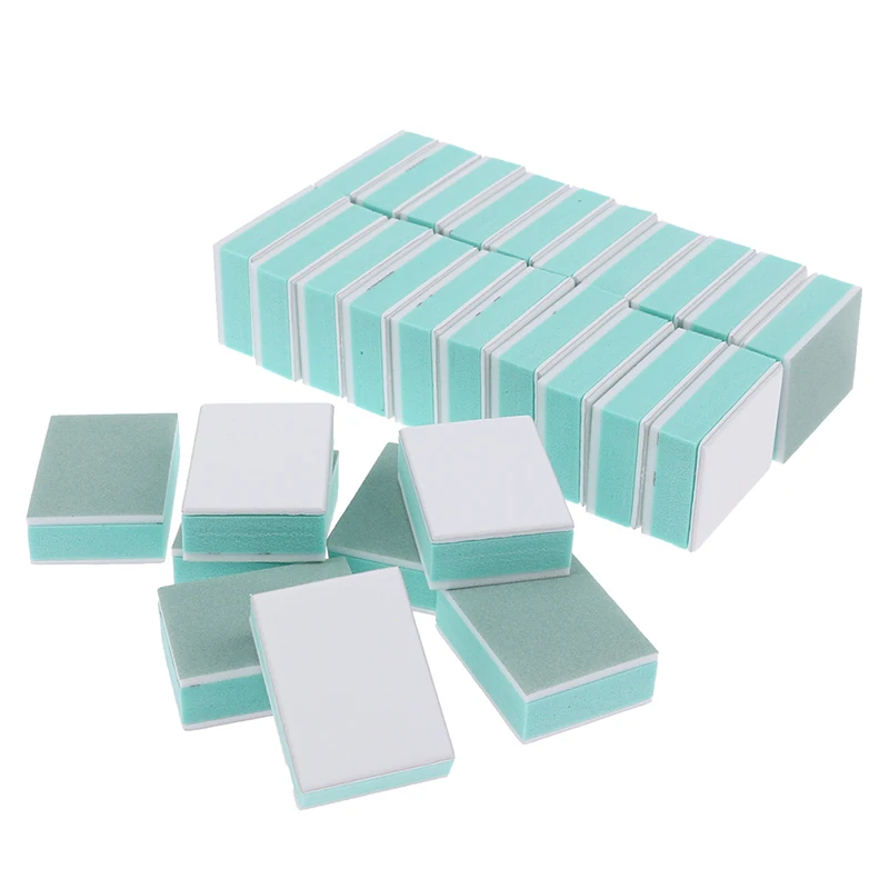 50 Uds bloque amortiguador de uñas grano arte de uñas lijado esmalte UV Gel limas pulidoras brillantes