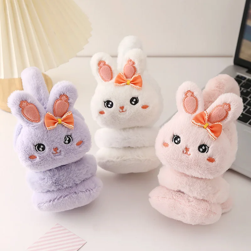 

New style warm ear cover - winter ear protection cap with cute cartoon rabbit design, thick ear cover for outdoor travel