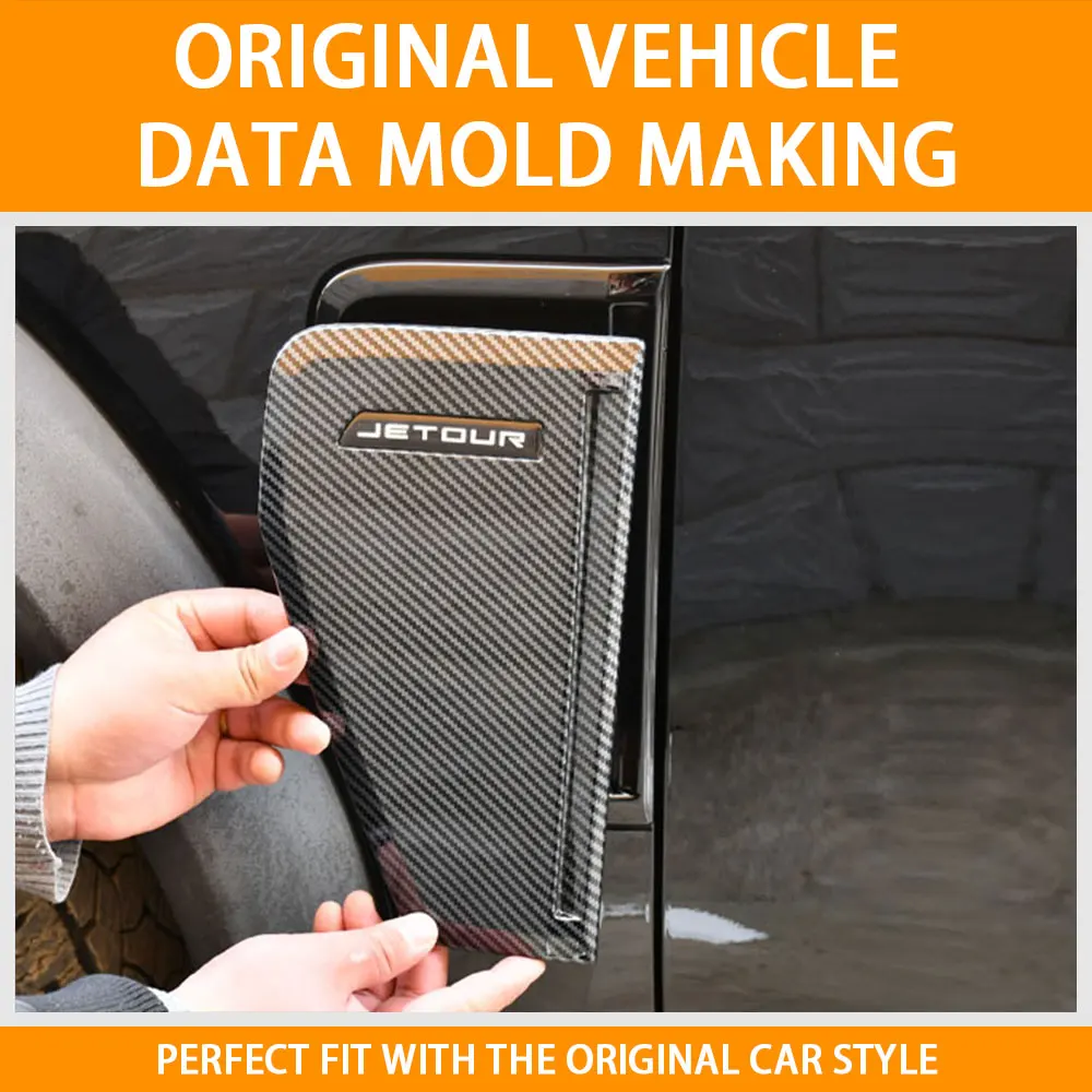 

Для JETOUR Traveler T2 2023, переднее боковое крыло автомобиля, подходит для кузова, боковая отметка, вентиляционное отверстие, наклейка, декоративная крышка