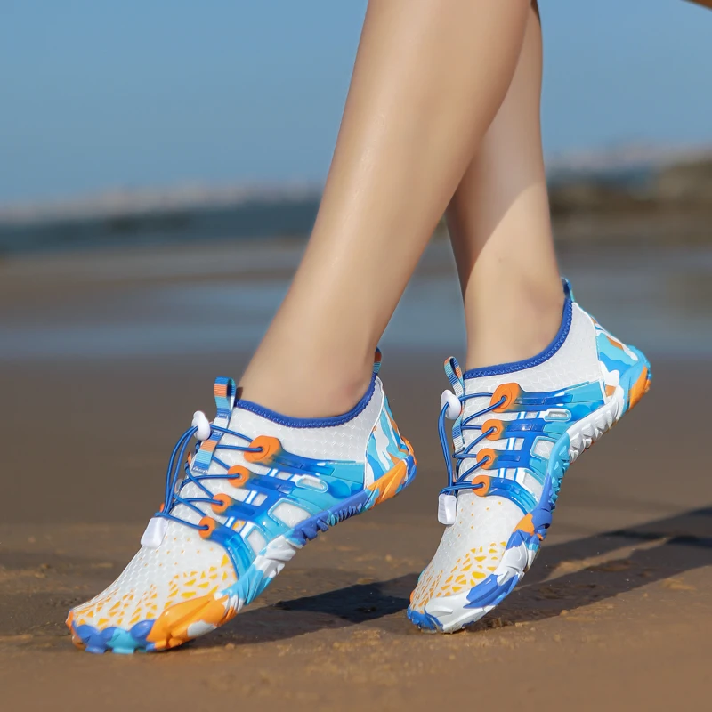Zapatos de agua con suelas de goma antideslizantes para hombre, zapatillas deportivas transpirables de secado rápido para ocio, Fitness, playa,