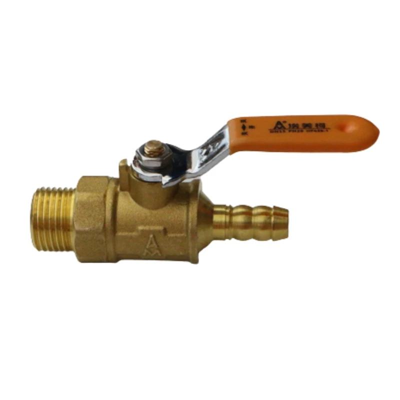 Messing Gas ventil Universal Winkel Kugel hahn Stecker Buchse Rohr verschraubungen Schlauch Widerhaken Anschluss für Öl Wasser Gas Kugel hahn – Detail 1