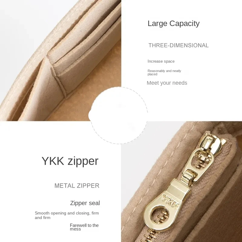 Große Kapazität Tasche Organizer Filz Innen schuh für Long champ Mini Tasche Geldbörse Einsatz Handtasche Liner DIY Upgrade Zubehör