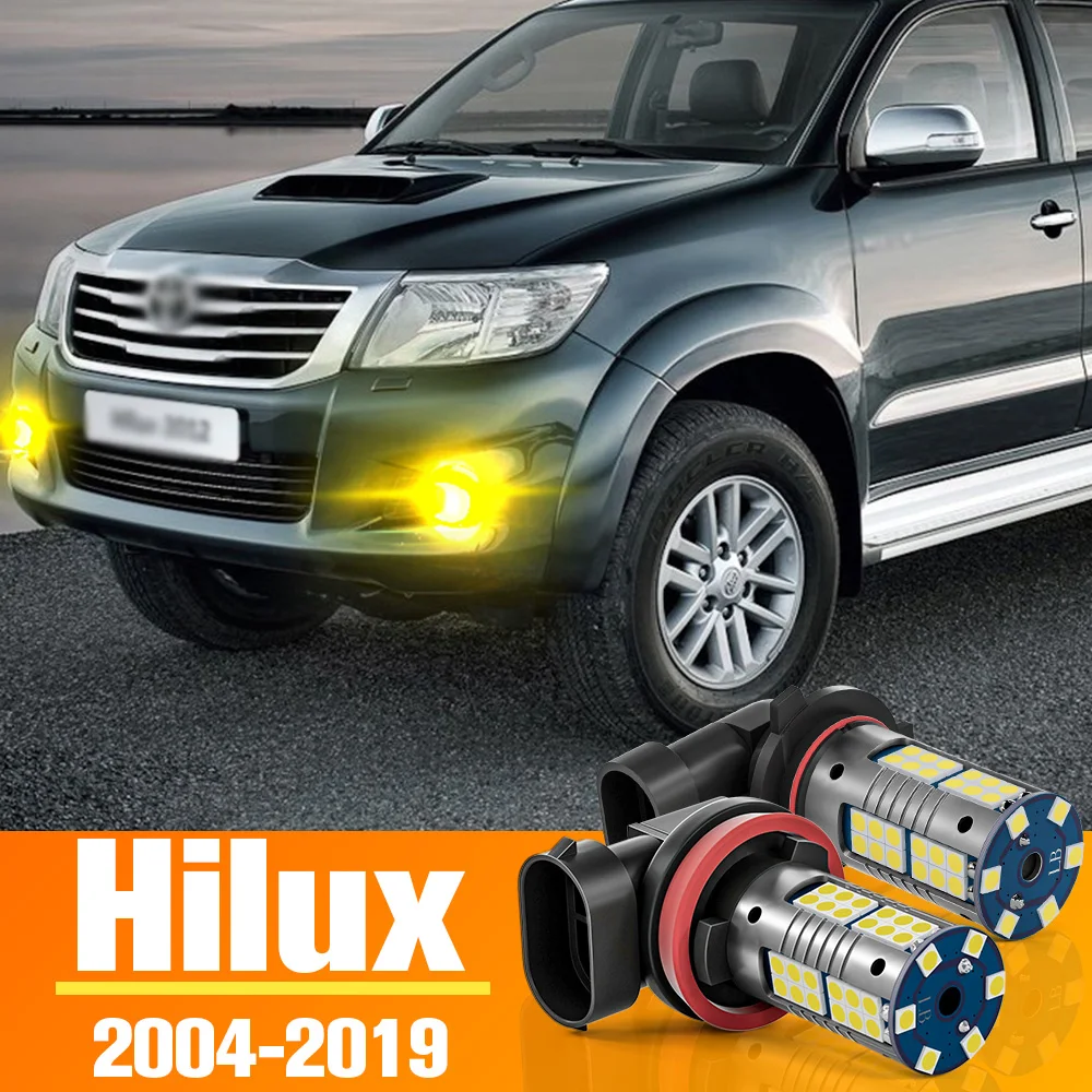 

2pcs LED Front Fog Light Bulb Accessories For Toyota Hilux 2004-2019 2007 2008 2009 2010 2011 2012 2013 2014 2015 2016 2017 2018