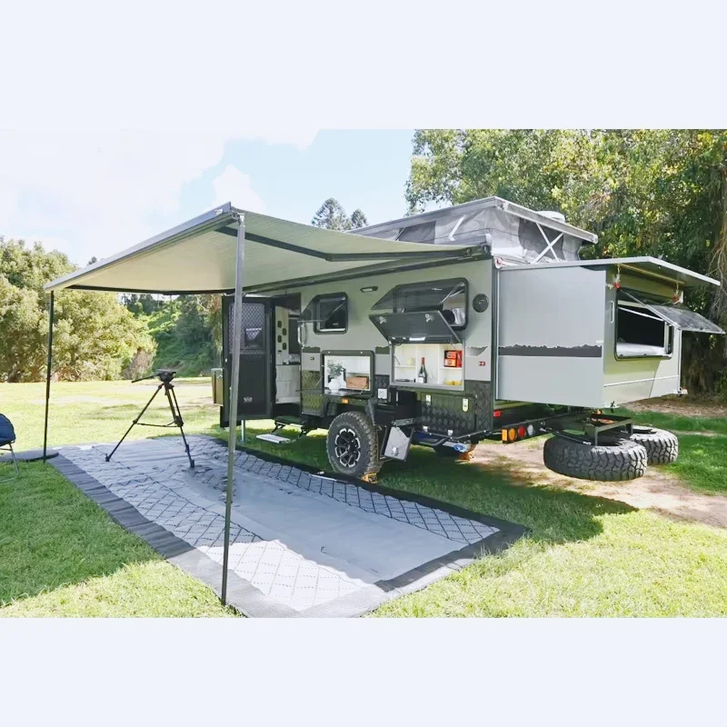 Camper Trailer Aluminum Hybrid Caravan Australian Standard Off-road Rv Camper Off Road Truck Travel Trailer Factory Custom