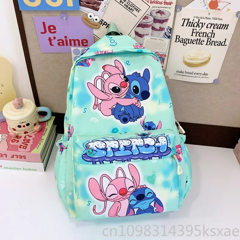 Disney Stitch Backpack for Kids Large Capacity Cute school Bookbag Double Straps Elementary Student Daypack Travel