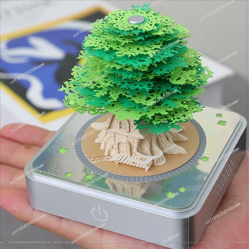 2026 Panoramic Aromatherapy Lighting 3D Three-dimensional Paper Carving Calendar Sticky Note Paper Hand-torn Desk Calendar