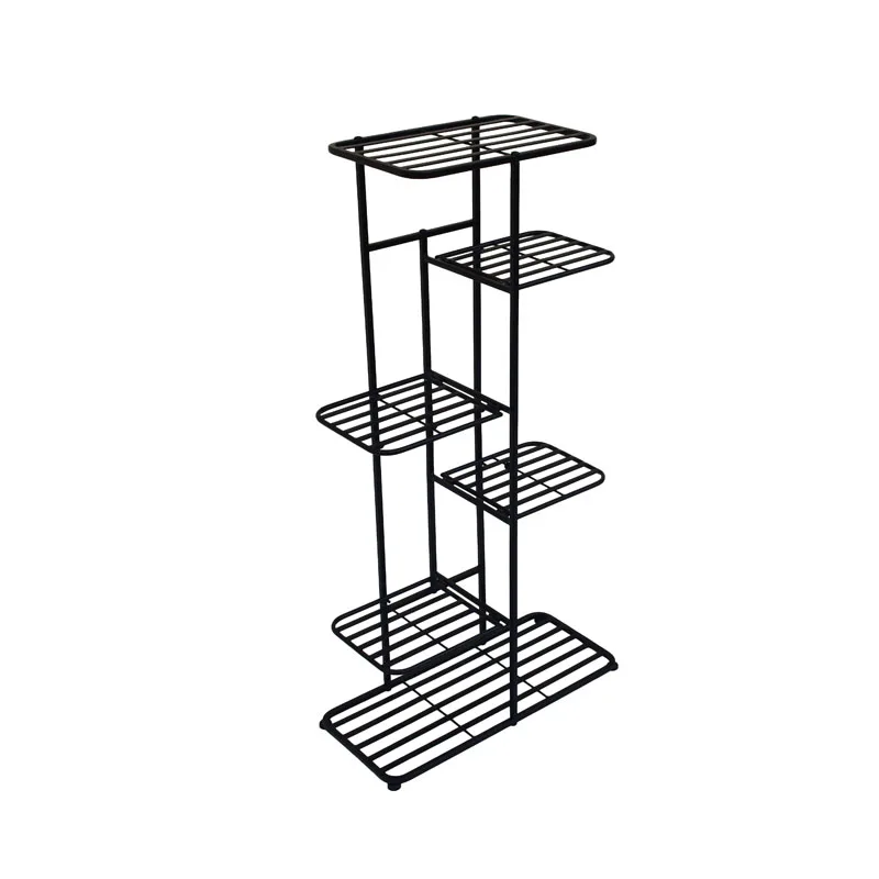

6-Tier Heavy Duty Storage Flower Pot Rack Modern Square Design Planter Stand Powder Coating Display Shelf for Potting Ladderprom