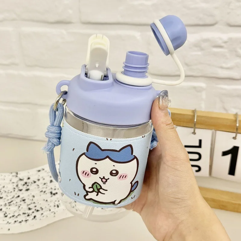 Kawaii Miniso Chiikawa Hachiware Usagi Cartoon Water Cup Plastic Cup High Temperature Resistant Children's Water Bottle Gift