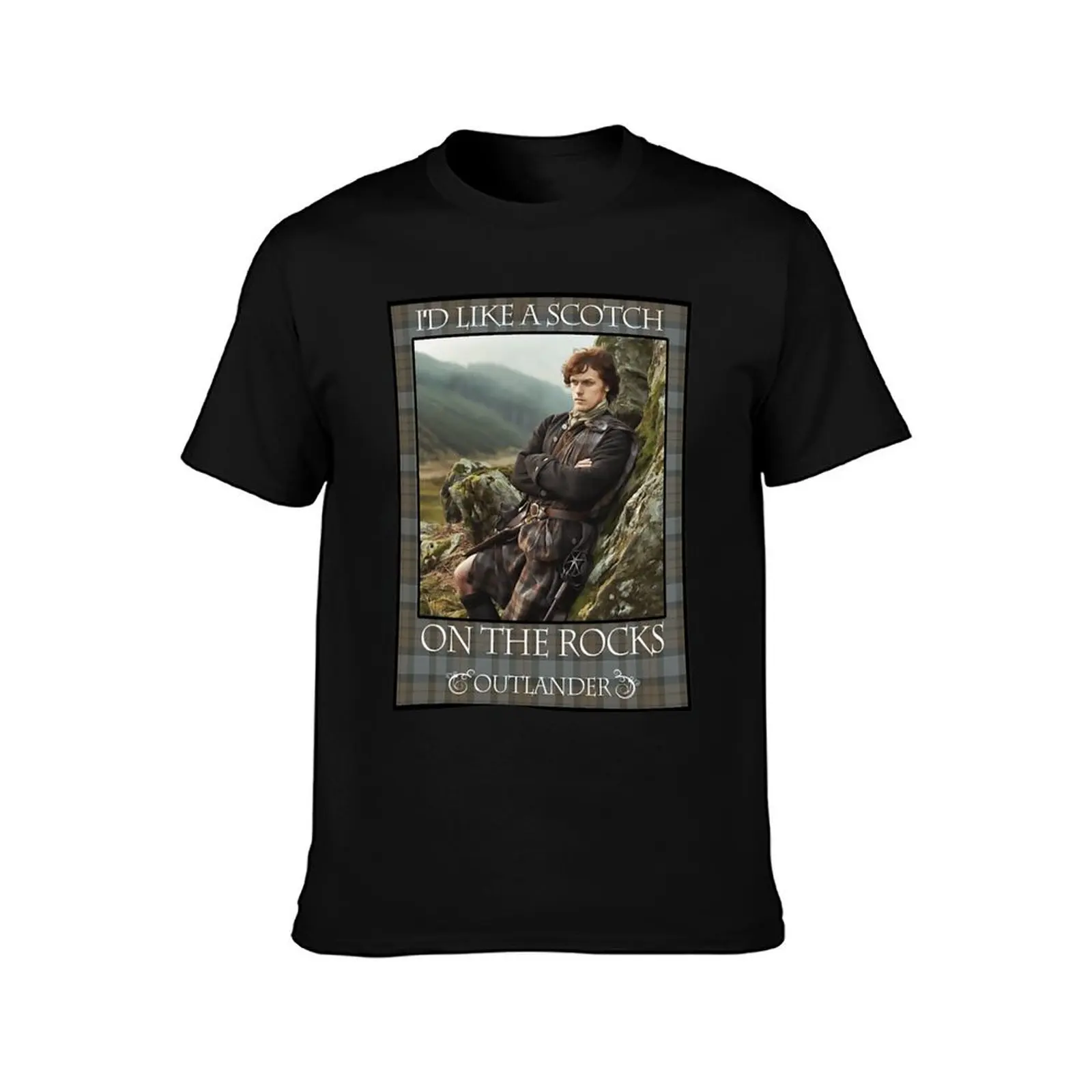 Outlander On Starz T-Shirt Summer Casual Cotton Tee Oversized Streetwear Tops Vintage Graphic Print Loose Fit Short Sleeve