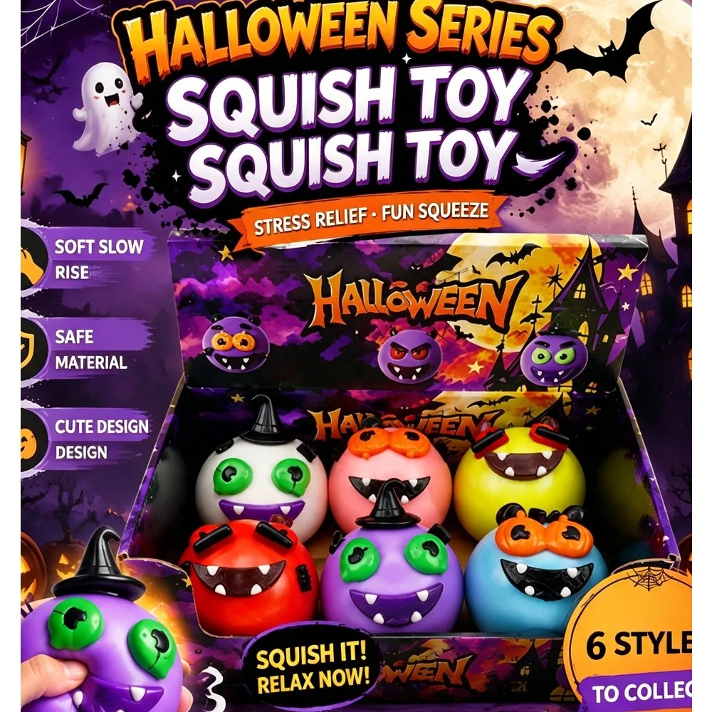 Halloween Curiosity Dog Face Changeable Soft Toy Squeezing Stress Relief DIY Pinching Toy Stress Relief Small Ornament