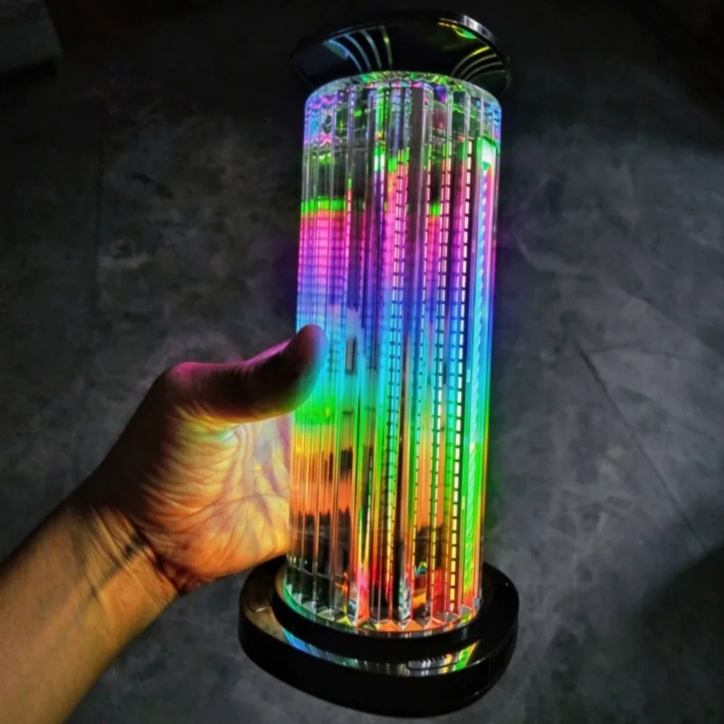 Retro 360° Rhythm Spectrum Light Colorful LED Car Mood Lighting RGB Voice Controlled Music Lamp Room Decoration Ambient Lights