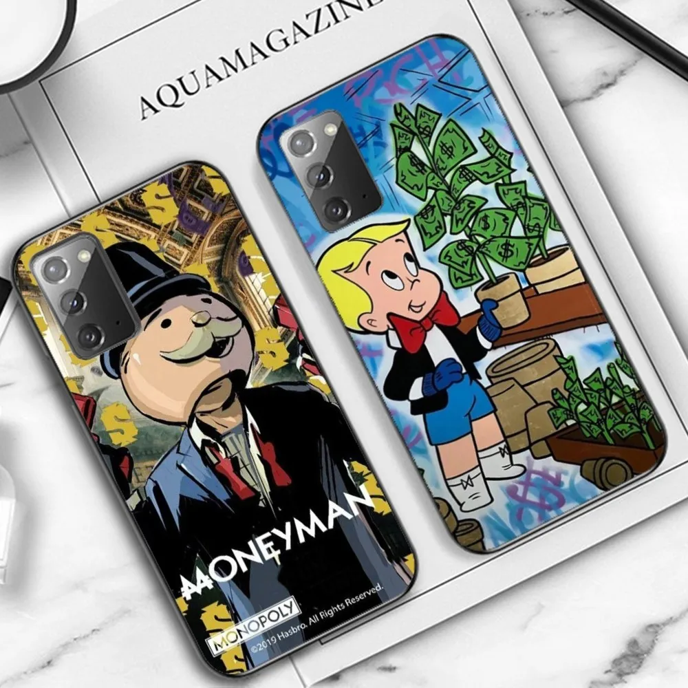 Cartoon Luxury Dollar MonopolyS Phone Case For Samsung Note 8 9 10 20 pro plus lite M 10 11 20 30 21 31 51 A 21 22 42 02 03