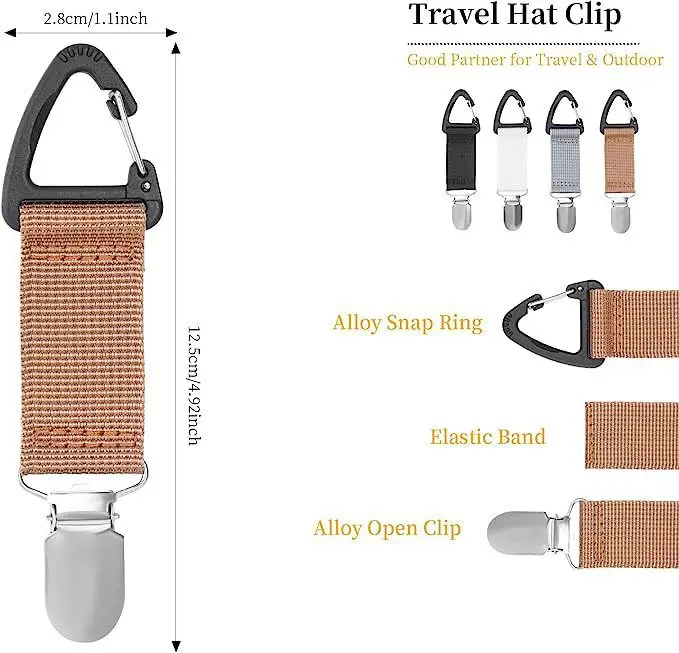 New Outdoor Travel Straw Hat Clip Portable Hat Companion Bag Clip Multi-Purpose Outdoor Glove Storage Clip