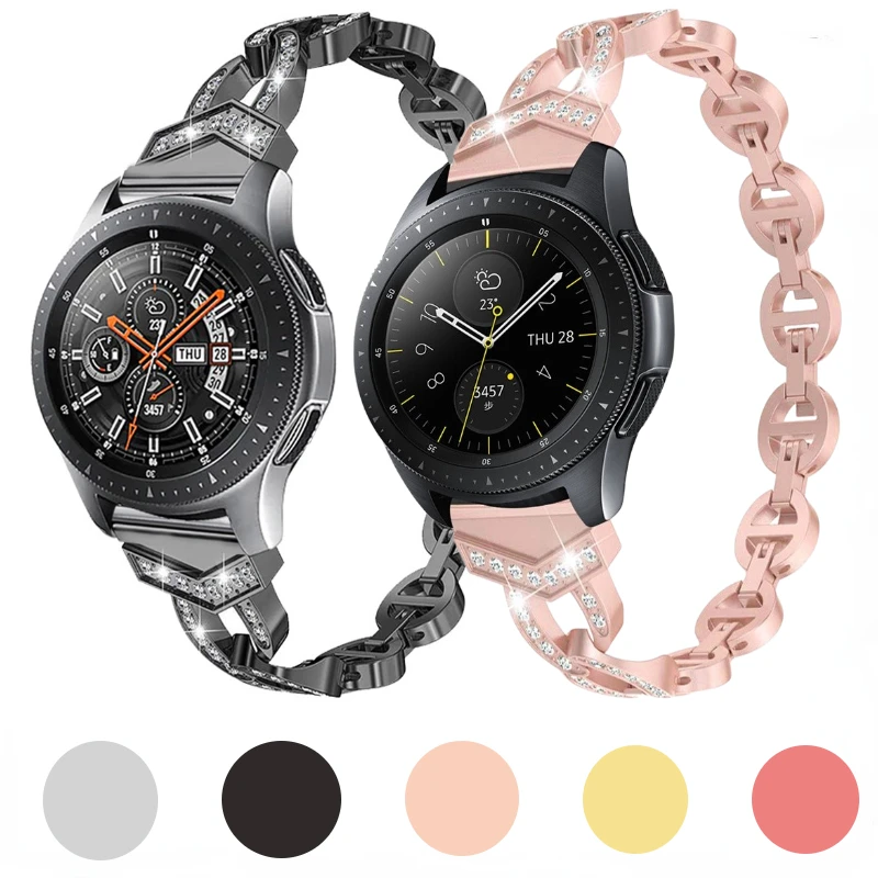 

Metal Strap for Samsung Galaxy Watch 5/6/7 Huawei 3/4/GT3 Diamond VO Style Quick Release Bracelet Belt for Amazfit GTR/GTS Band