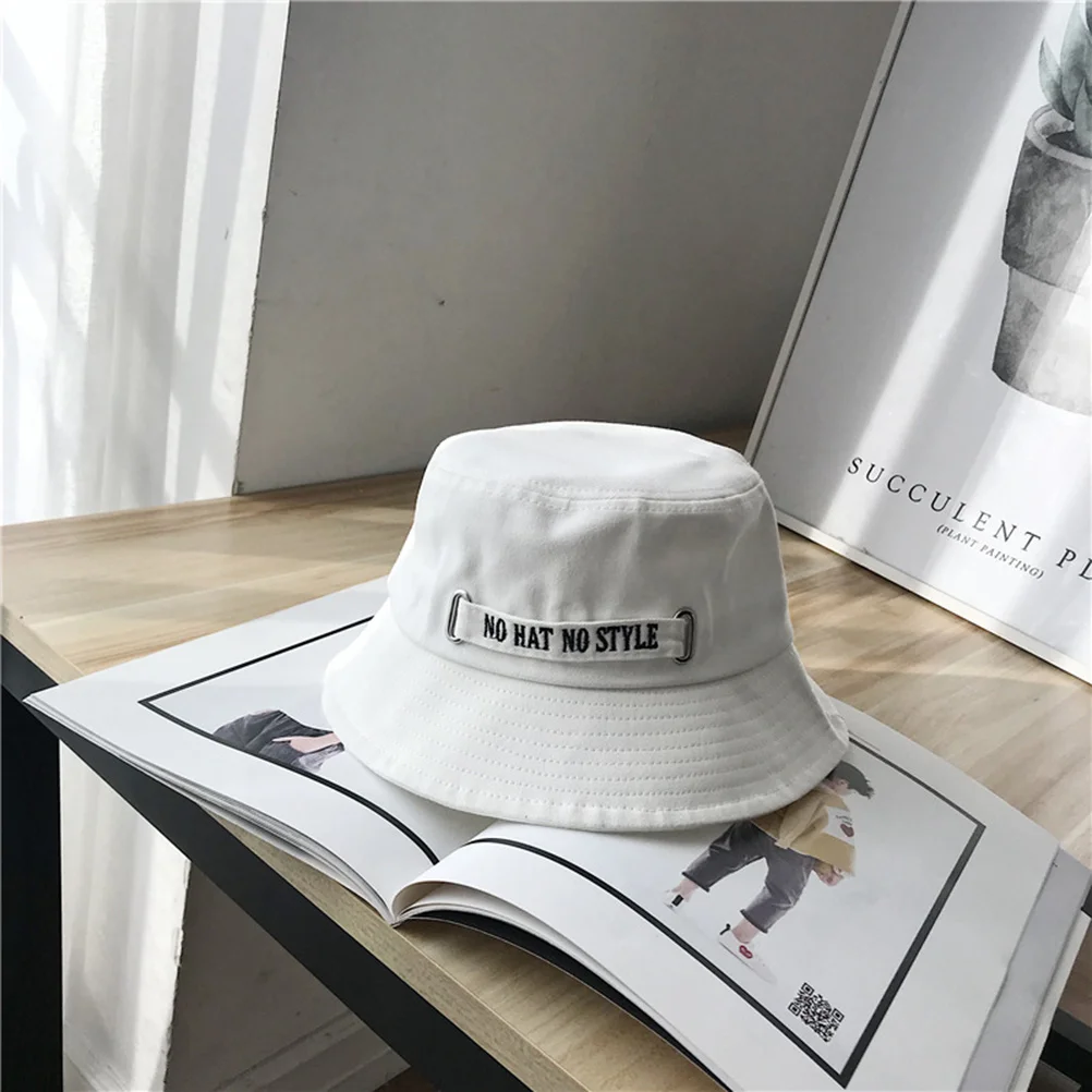 

1Pcs Foldable Uv Protection Sunshade Fisherman Hat White M 56-58cm Lightweight Bucket Hat Summer Outdoor Beach