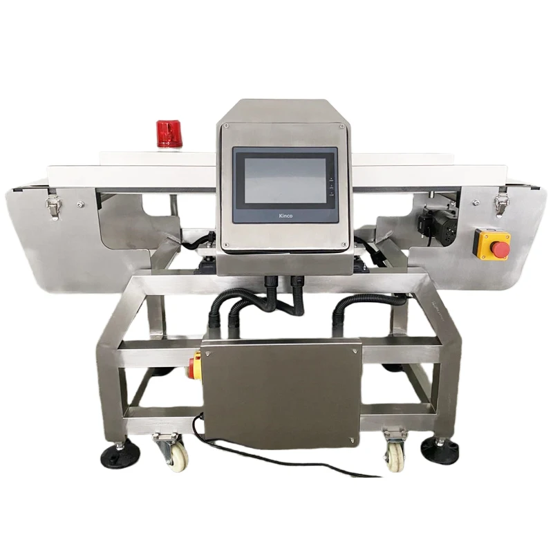 Custom Stainless Steel Food Grade Metal Detector Conveyor Inspection Solutions for Seafood Meat Fish Vegetables