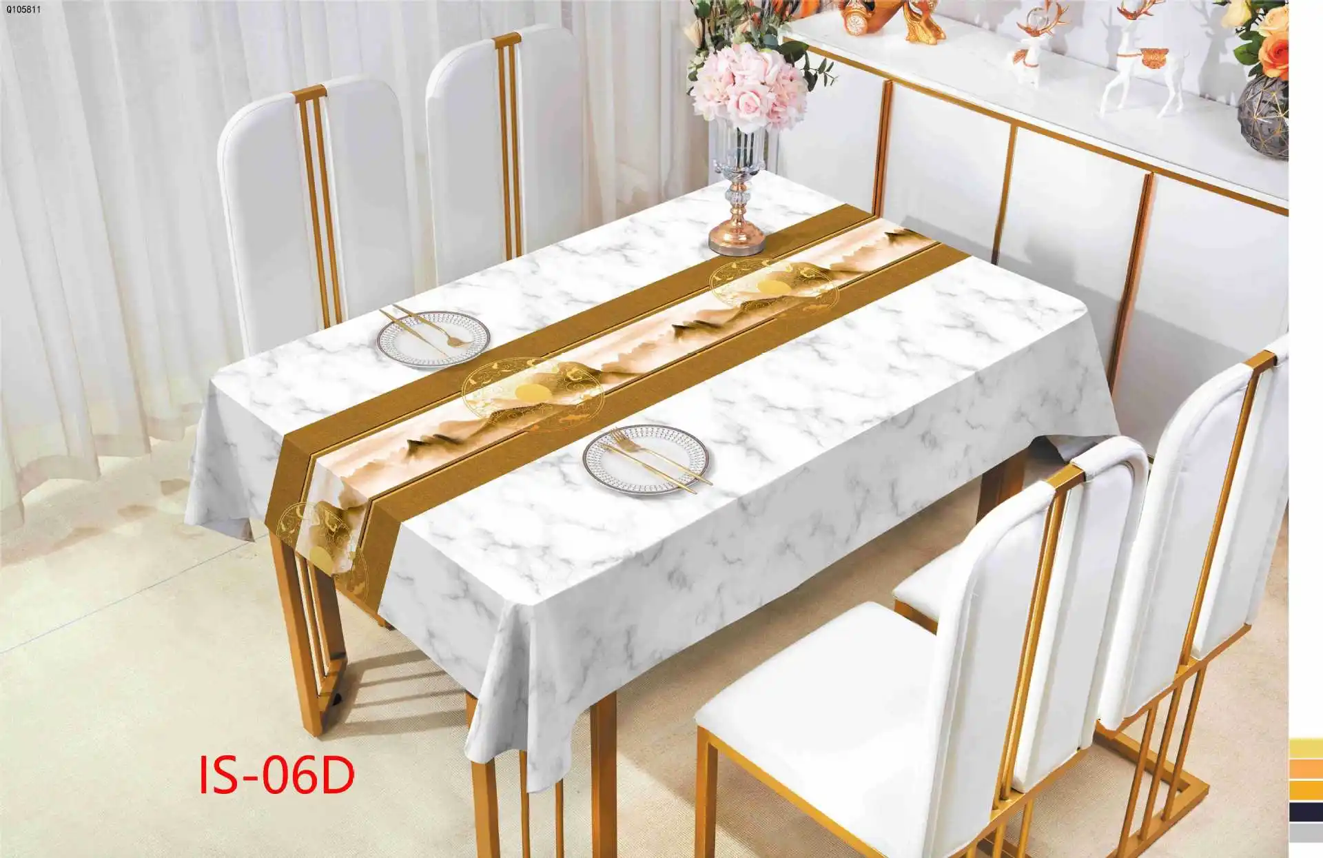 Home tablecloth waterproof, oil resistant, no wash, high-end feel, thickened PVC, heat-resistant and wear-resistant