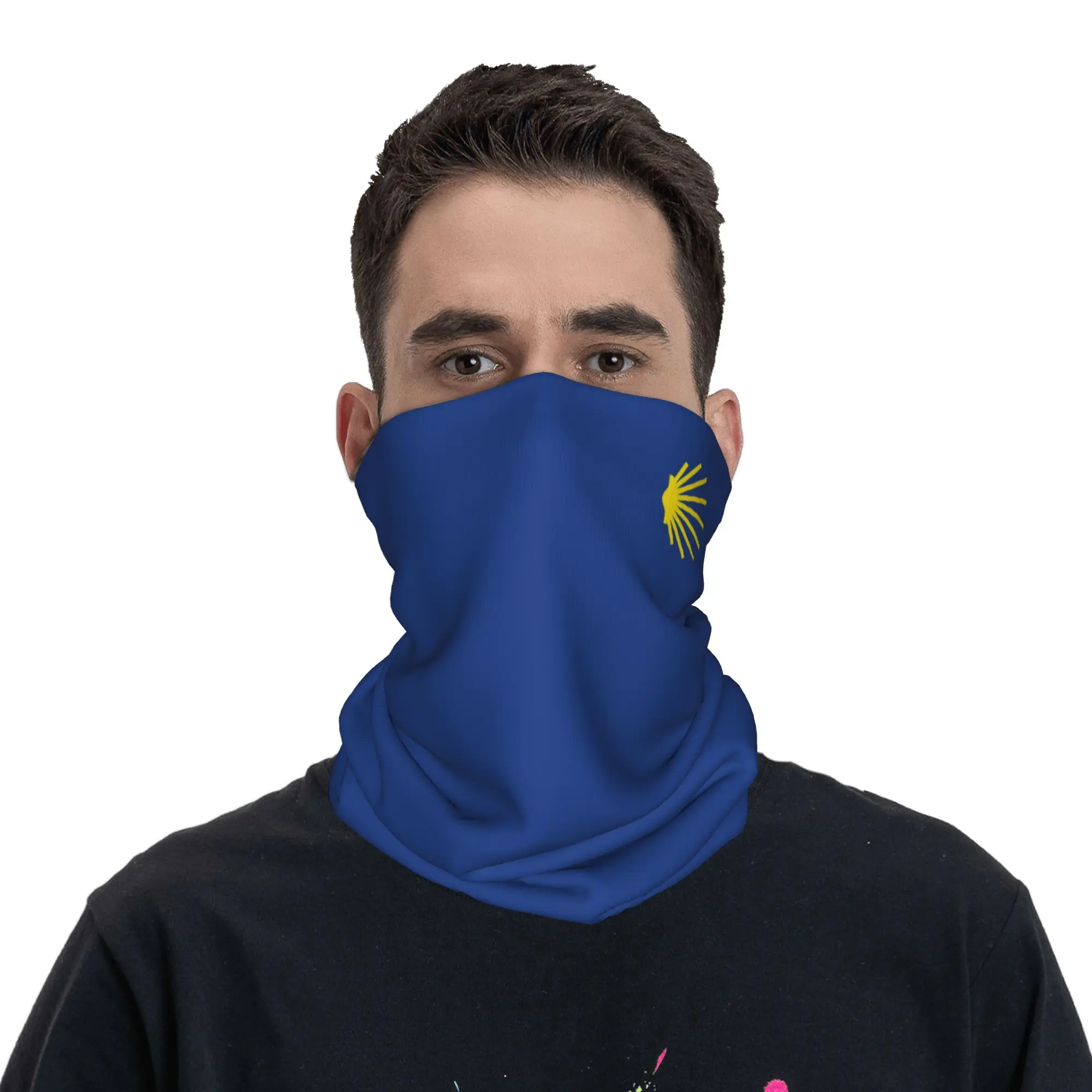 

Camino De Santiago Bandana Neck Cover Printed Sun Ray Like Mask Scarf Warm Face Mask Hiking Unisex Adult Washable