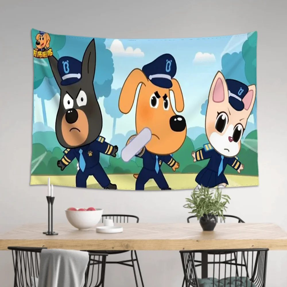 L-Labrador S-Sheriff Wandteppich Raumdekoration Wandtuch Party Hängender Hintergrund Raumdekoration Babyzimmer