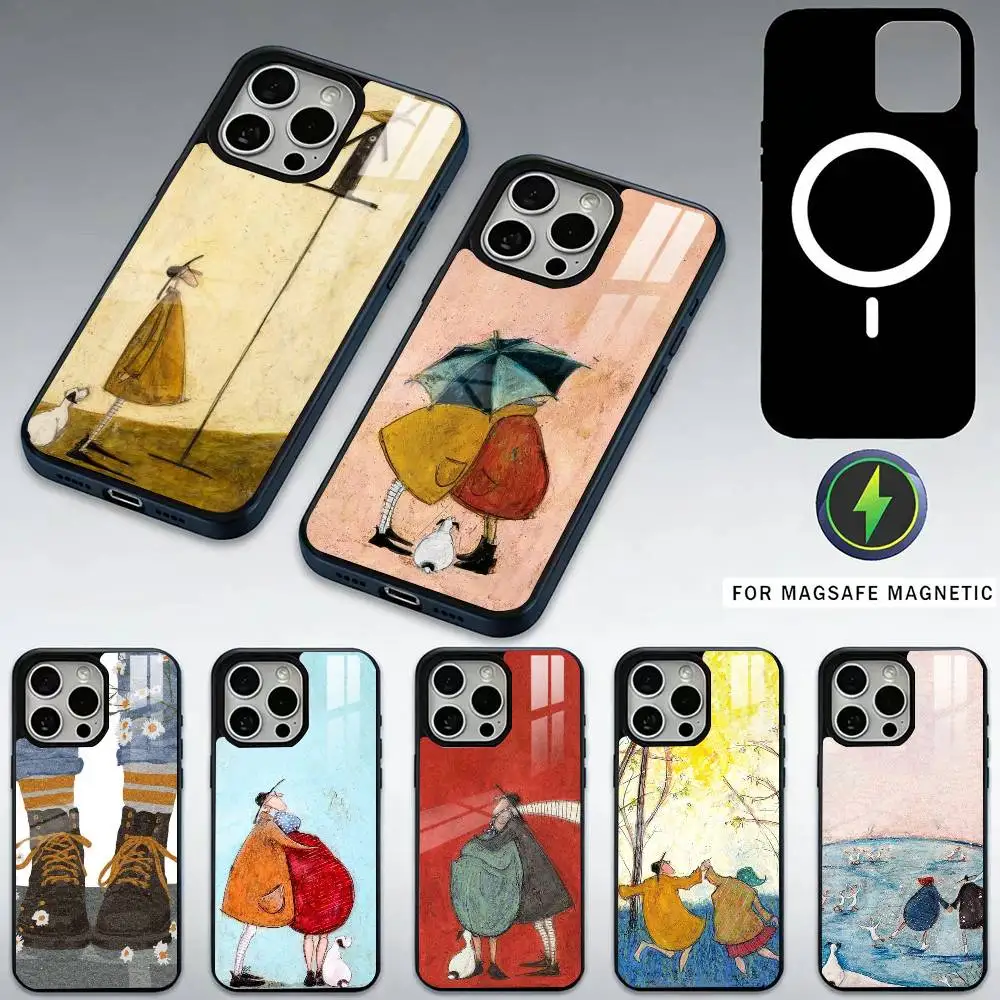 

Humor Art S-Sam T-Tof Phone Case For iPhone17,16,15,14,13,12,11 Plus,Pro Max Magnetic For Magsafe Wireless Charging