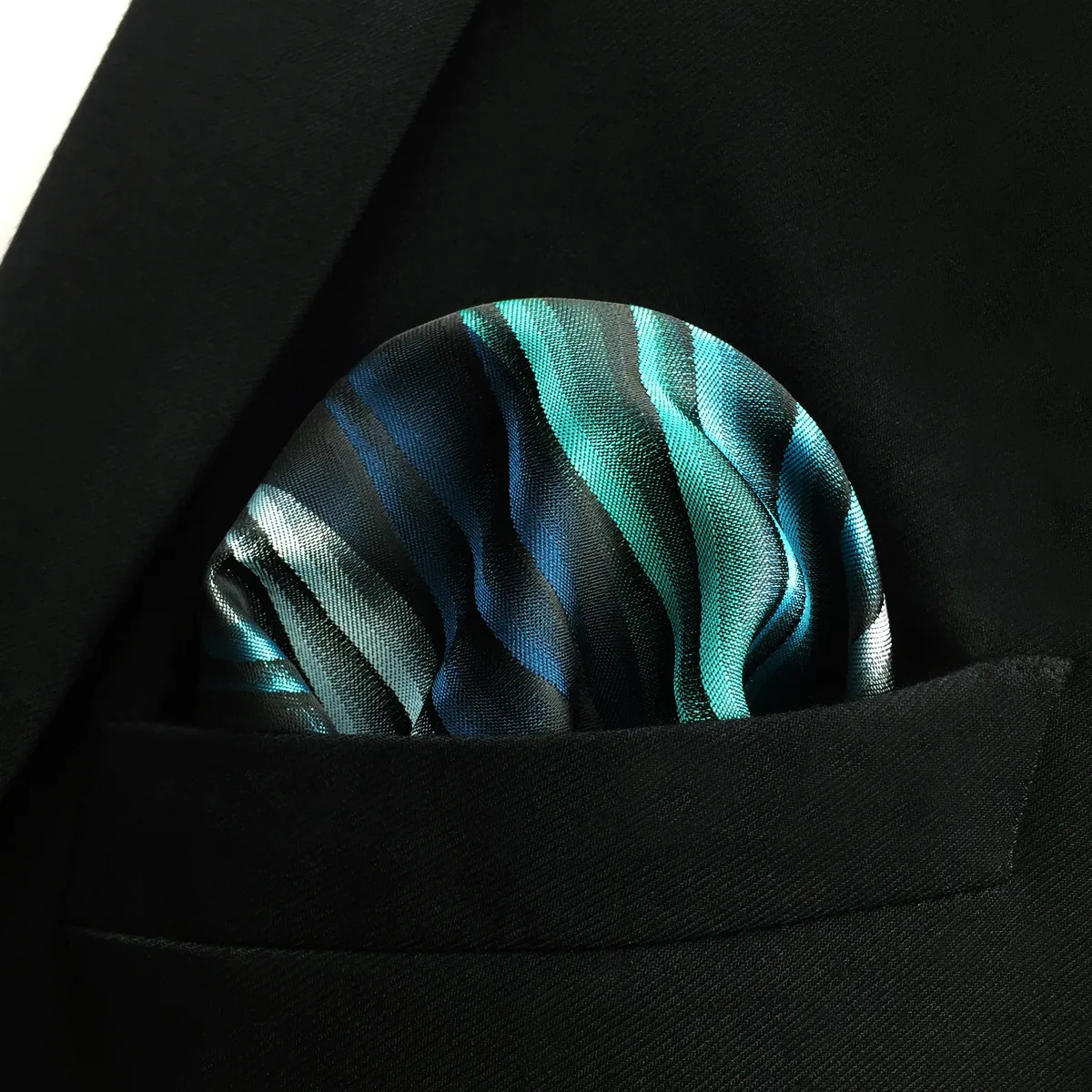 Pañuelo de bolsillo azul Floral Paisley para hombre, pañuelo clásico de seda púrpura, pañuelo de moda de negocios para boda