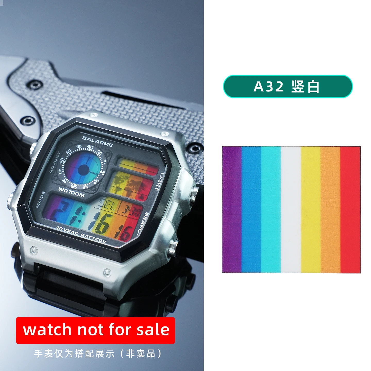 38 verschiedene Farbwechsel-Aufkleber für Display-Bildschirme, DIY HD-Folienaufkleber im Ins-Stil für Casio AE1200 AE1300