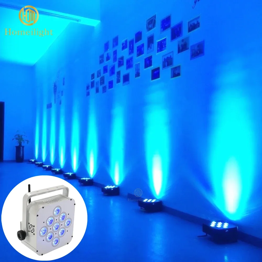 Hot Sale 9*18W Wireless High Brightness Stage Lights  LED Battery Par For Church Night Club