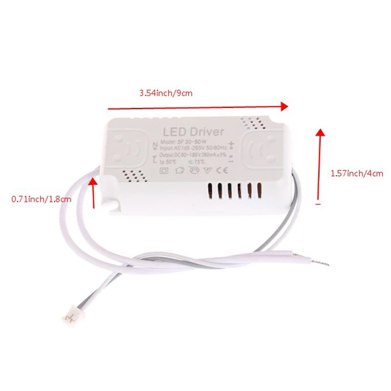 Controlador LED Placa de 300mA 8-24W 20-36W 30-50W 36-60W 50-70W 60-80W Unidad de fuente de alimentación LED Iluminación para luz LED del controlador