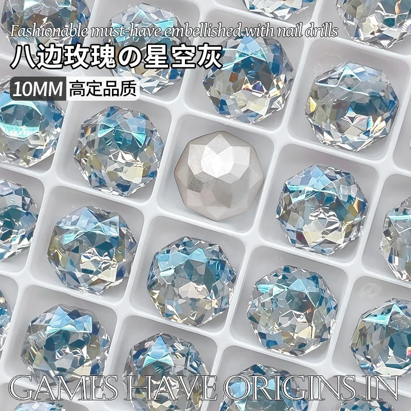 K9 cristal blanco con diamantes de forma mixta gris claro gemas de fondo puntiagudo utilizadas para pendientes collares accesorio de joyería para uñas