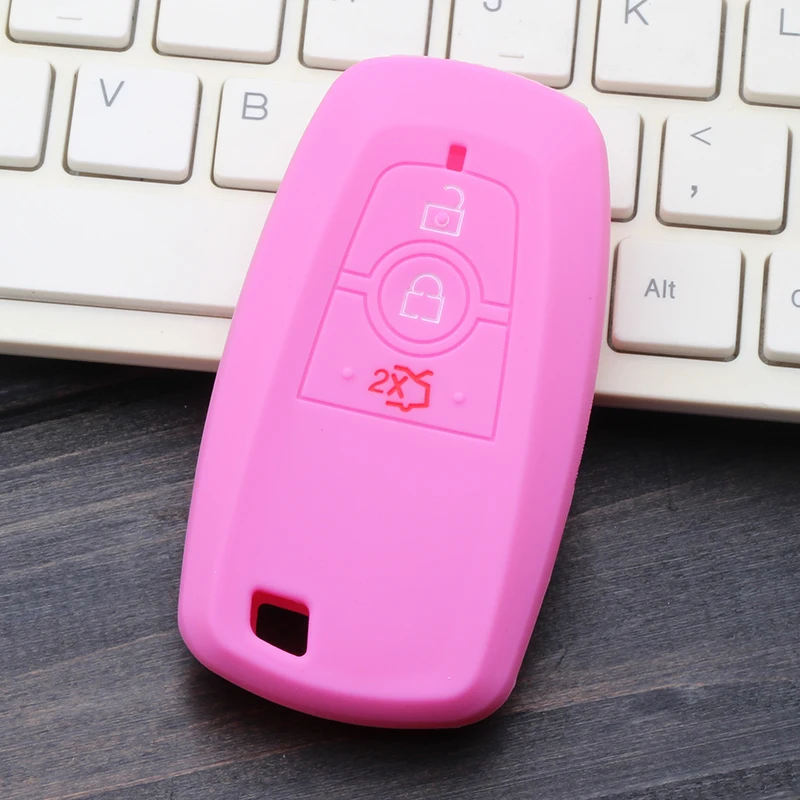 Silicone Car Key Cover Case Fob Protection Shell for Ford Raptor F150 Remote Control Protector F-150 RAPTOR Fusion Edge Mustang