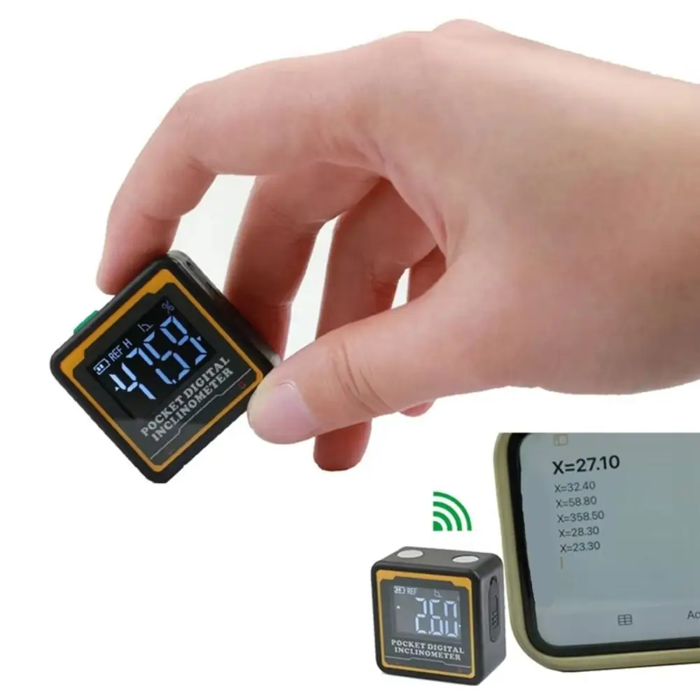 مقياس الميل الرقمي من النوع c، شاشة الإضاءة الخلفية، مقياس زاوية رقمي، منقلة مغناطيسية، قاعدة مغناطيسية، مكعب زاوية #2