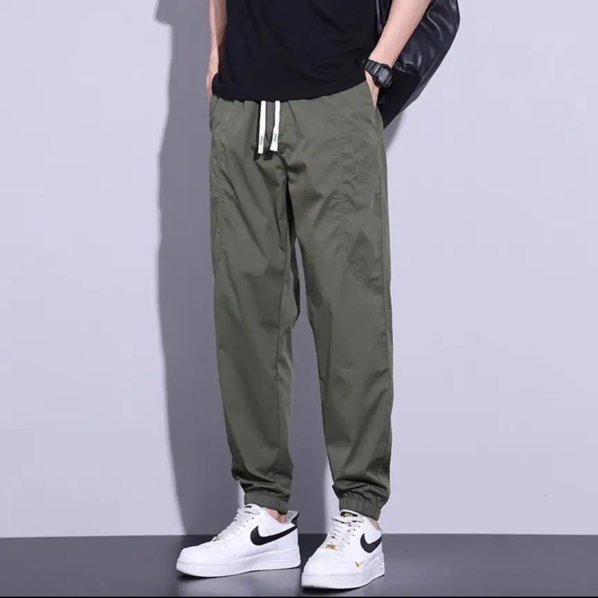 

Men's Casual Loose Sports Pants Spring Summer New Sle Long Trousers Nine Points Small Footed Sweatpants Trendy Faion