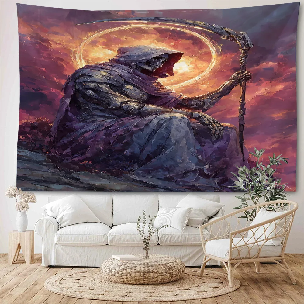 Hell Messenger Terror Ghosts Demons Demons Halloween Party Background Decoration Tapestry