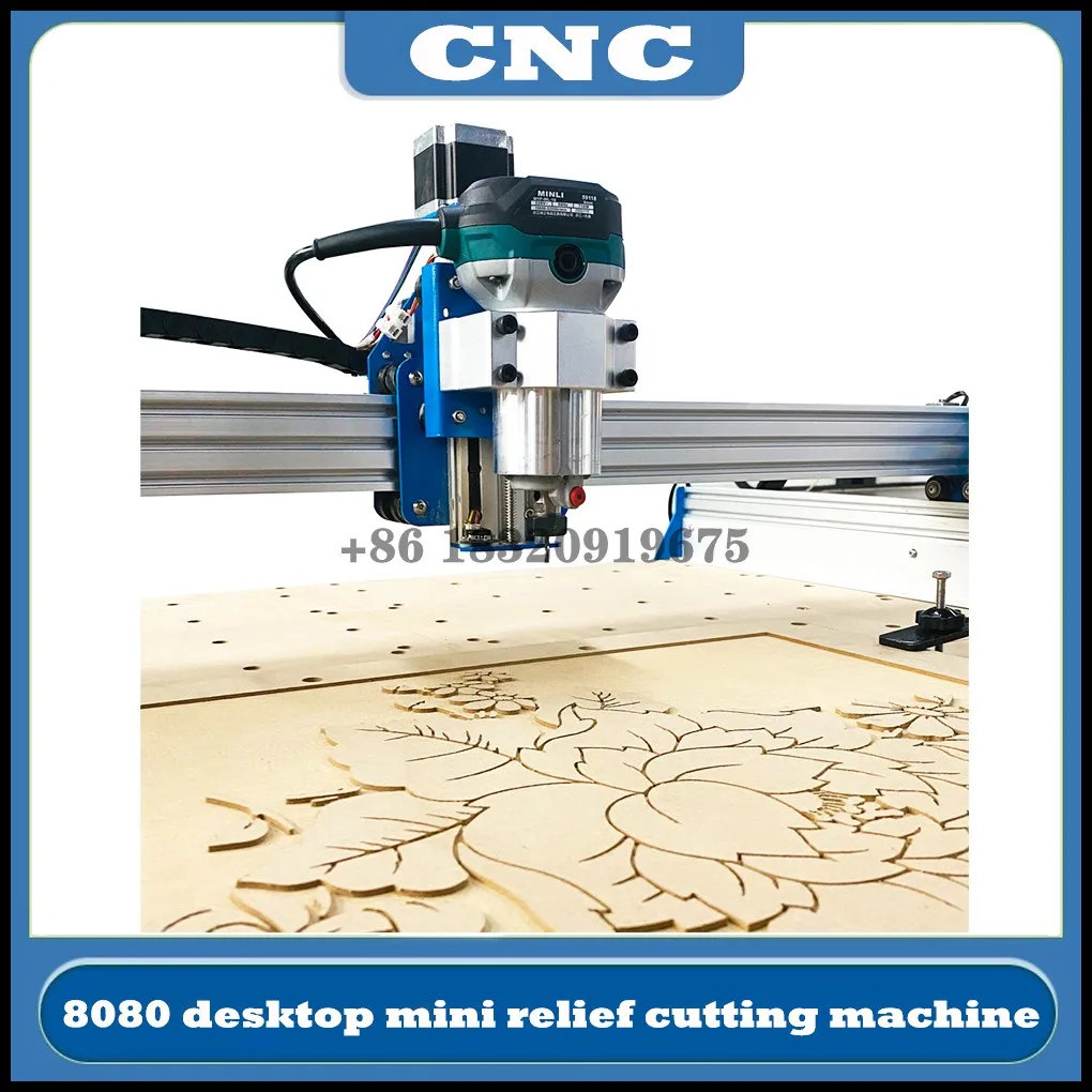 CNC 8080 desktop spindle engraving machine small mini laser cutting punching slotting relief Hot DIY