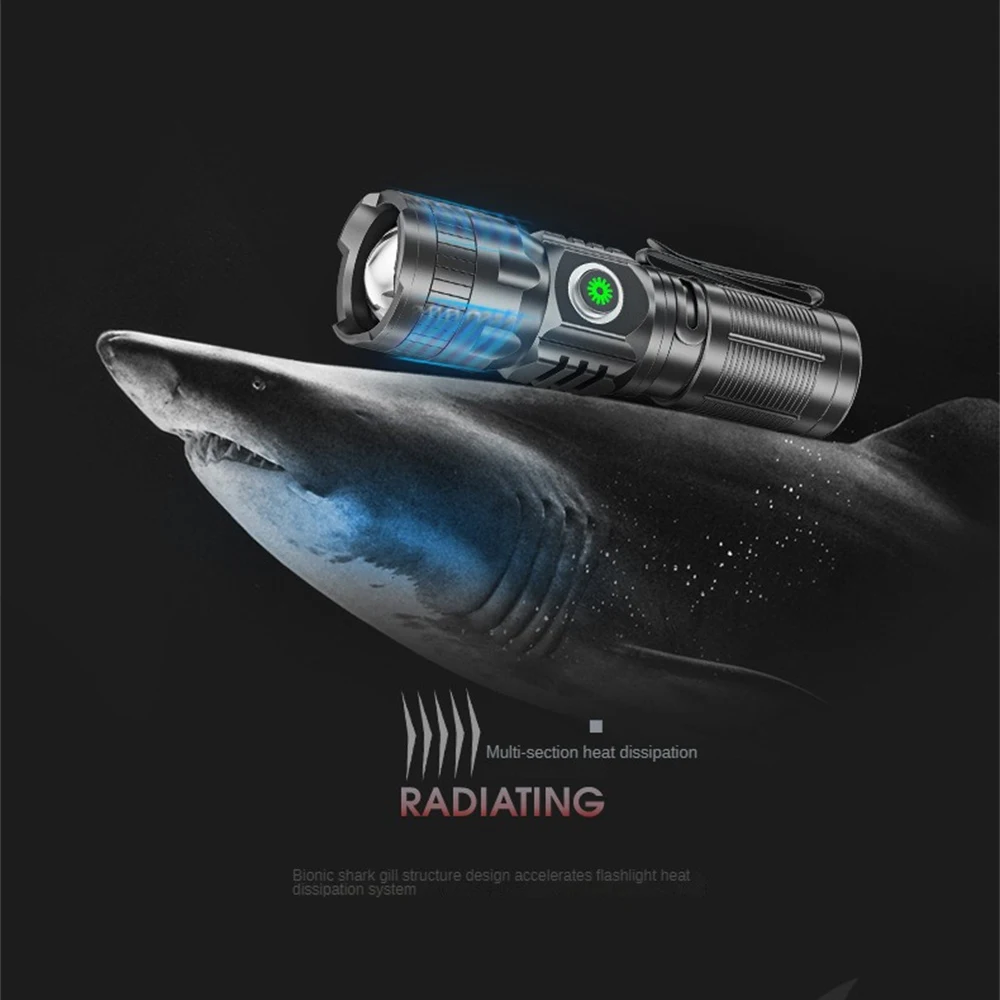 Мини-светодиодный перезаряжаемый фонарик из алюминиевого сплава, фонарик с зарядкой через USB, портативный фонарик с зарядкой через USB